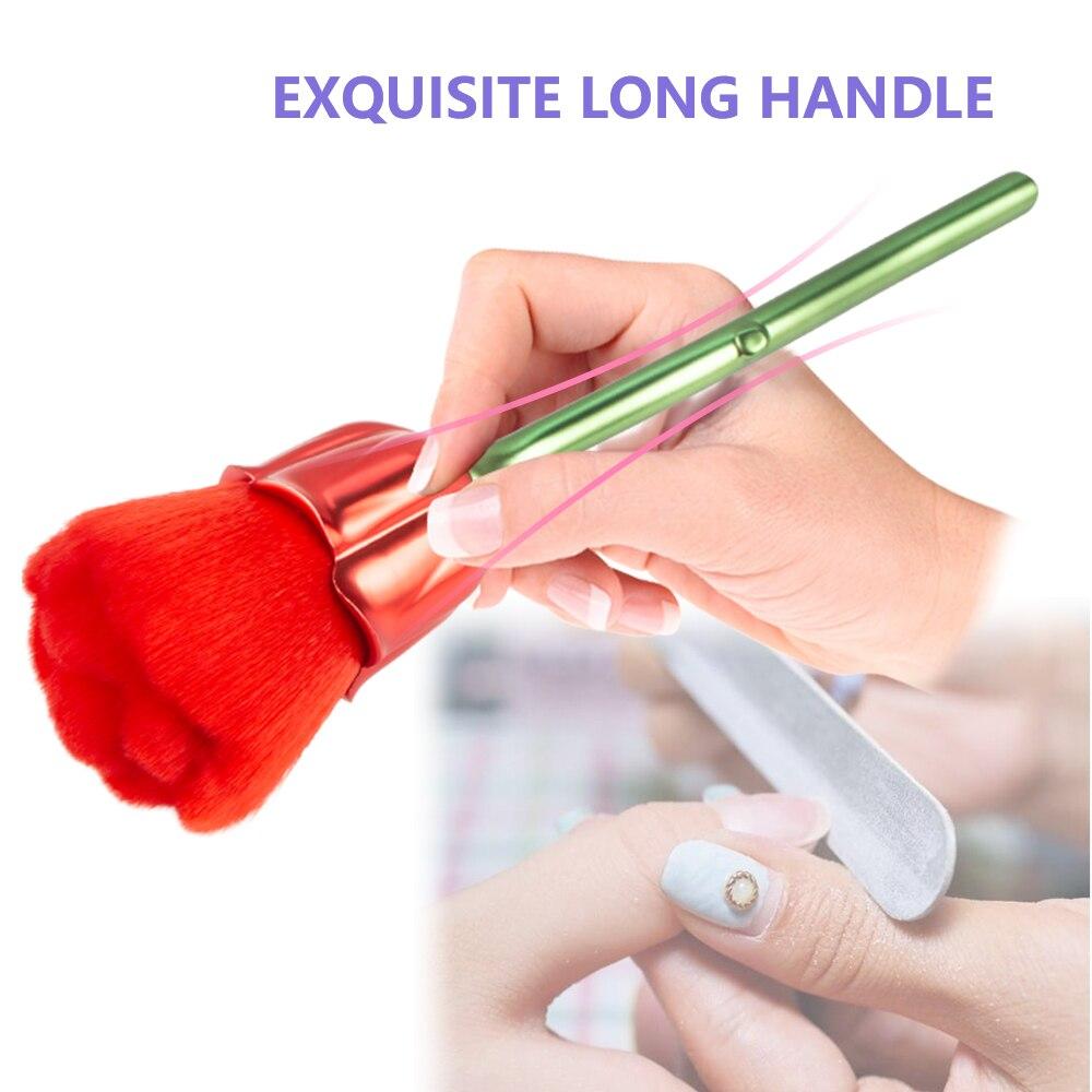 1 шт., кисть для пыли с розой для дизайна ногтей, кисть для красоты, кисти для румян, кисти для пудры, модные гель-аксессуары для ногтей, материалы, инструменты, мягкие