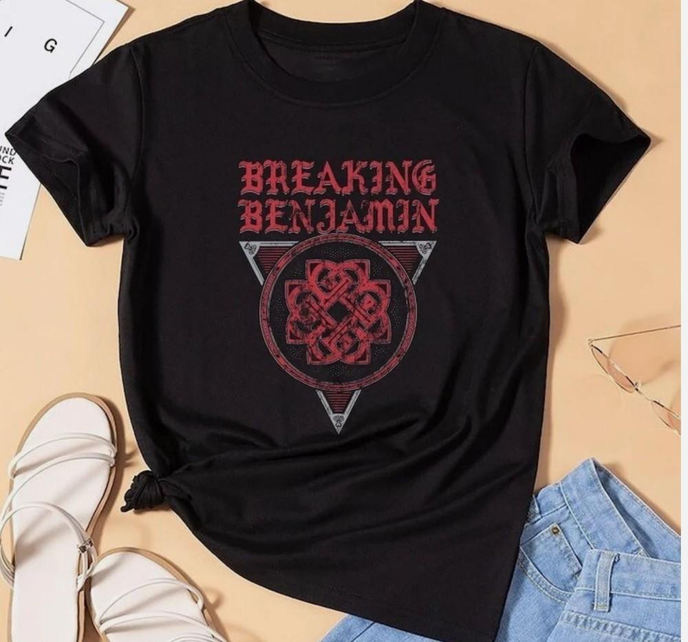 Винтажная футболка Breaking Benjamin 90-х, Унисекс футболка с принтом тура Breaking Benjamin 2025