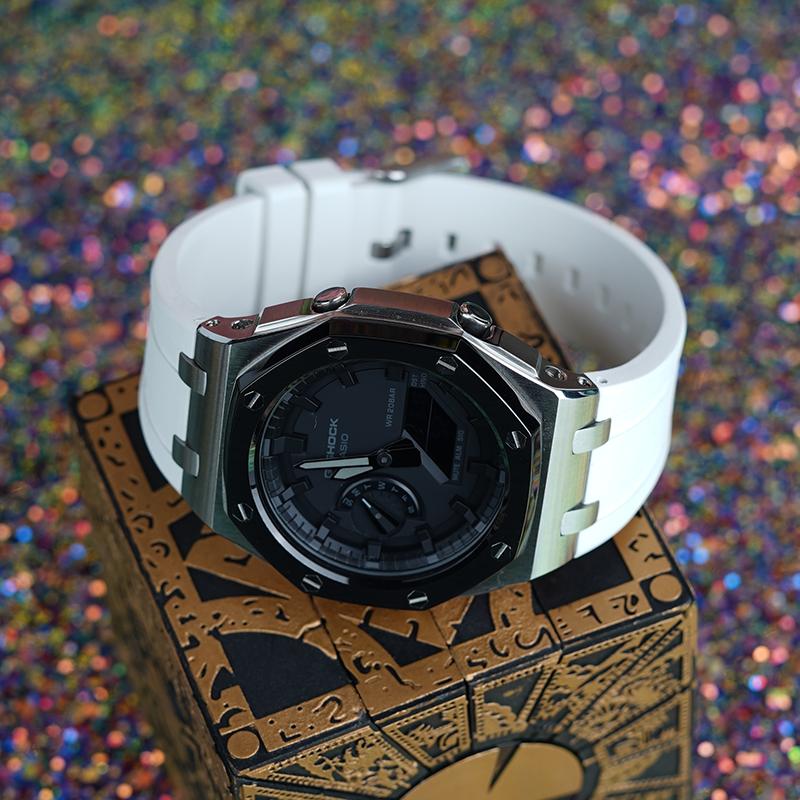 Casio Часы Custom Collection с кварцевым механизмом, унисекс, черный циферблат GA-2100-1A1(Часы1- -)