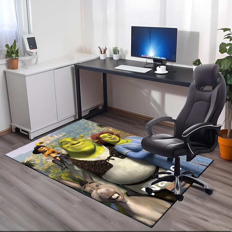 Custom Name Shrek Printed Carpet, for Office Chair Living Room Bedroom Kitchen Room Decor Gifts.