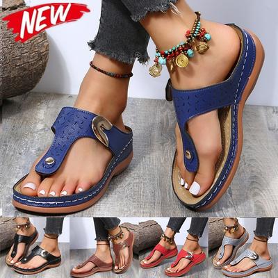 Женские тапочки Босоножки на танкетке Шлепанцы Пляжные сандалии Уличные тапочки на платформе Pantoufle De Plage