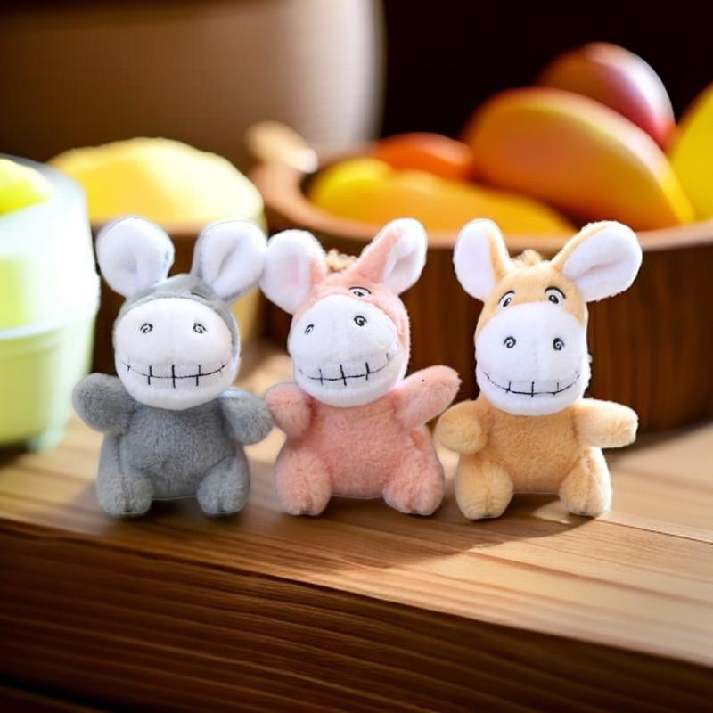 Adorable Plush Donkey Keychain Soft Stuffed Animal Toy Cute Donkey Doll