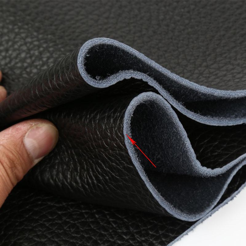 3.5mm thick cowhide leather DIY leather table cushion, top layer cowhide cooling mat leather mattress, sofa cushion, pure black