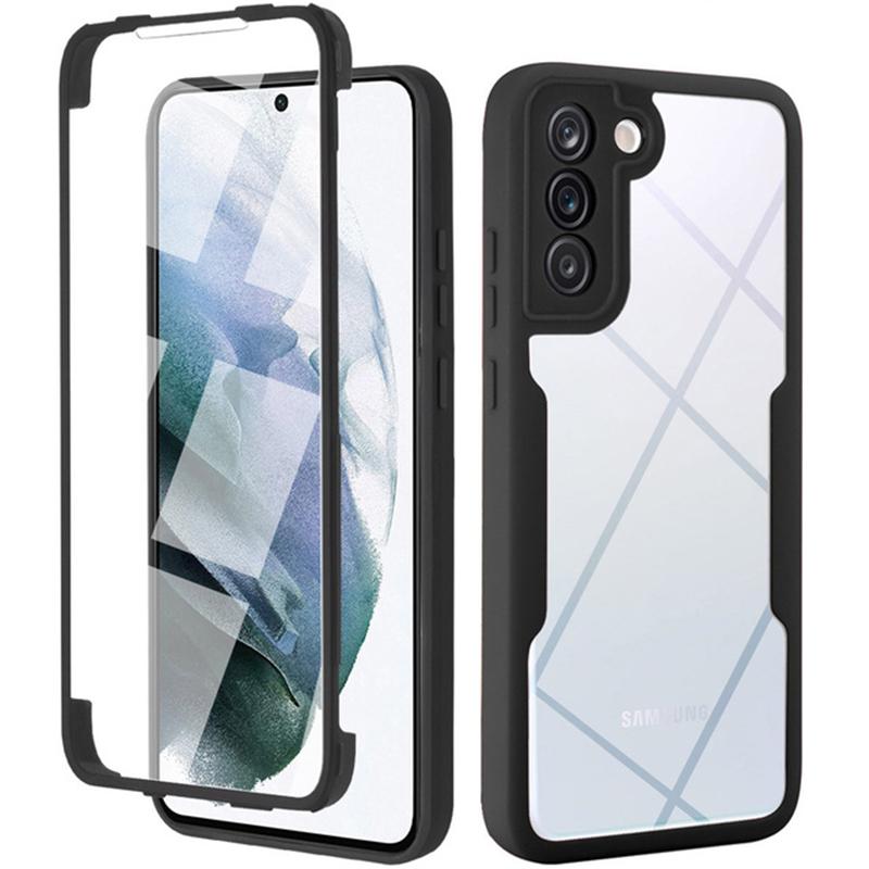 Прозрачный чехол с полной защитой на 360 градусов для Samsung Galaxy S22 Ultra S21 A53 A33 A73 A22 A32 A12 A51 Redmi Note 11 10C iPhone 13 12 Pro Max, двухсторонний чехол
