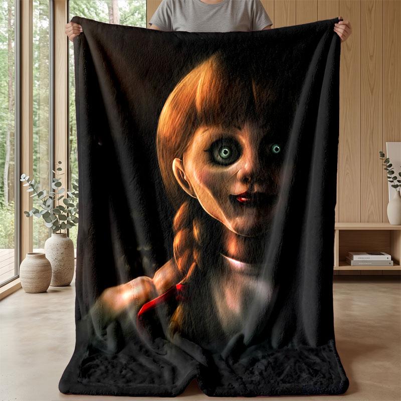 Soft Flannel Blanket Lightweight Cozy Bedroom Living Room CoverThe Conjuring Annabelle