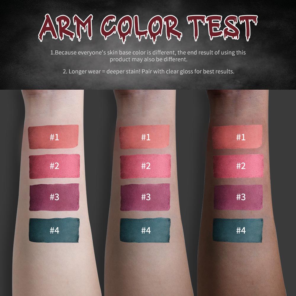 Тинт для губ Поцелуй смерти Кровавый готический Матовый Стойкий Водостойкий Не липкий Цвет со временем темнеет Макияж вампира