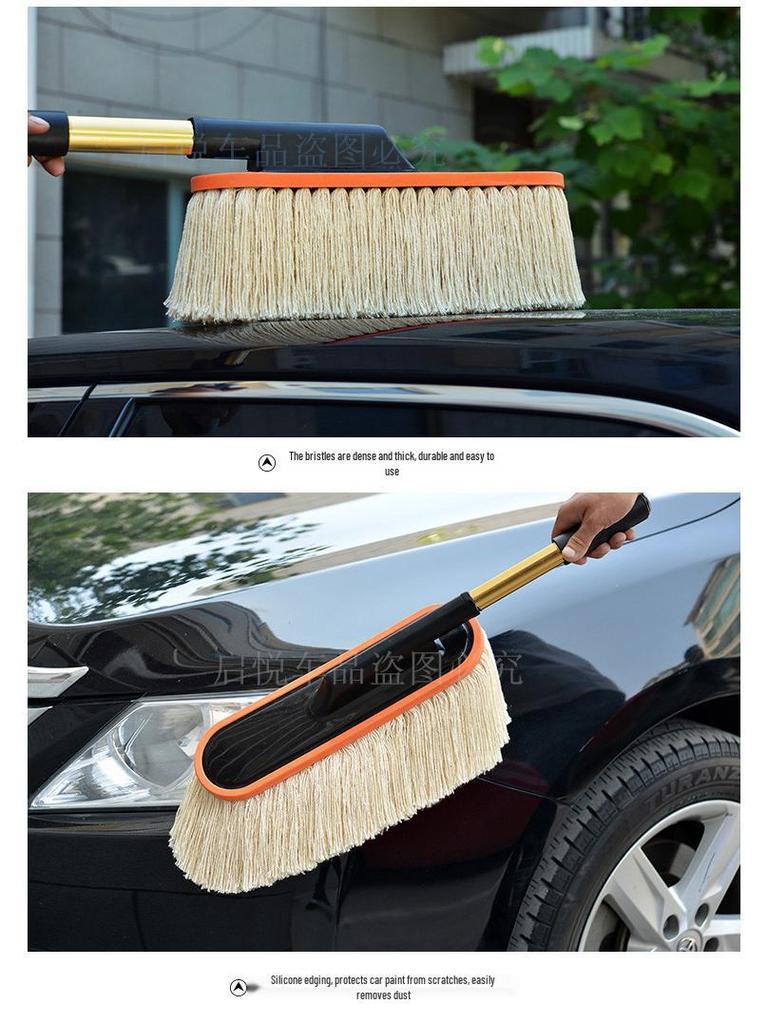 Телескопическая щетка для автомобиля и пыльник с хлопковой нитью для мытья, удаления пыли и вощения