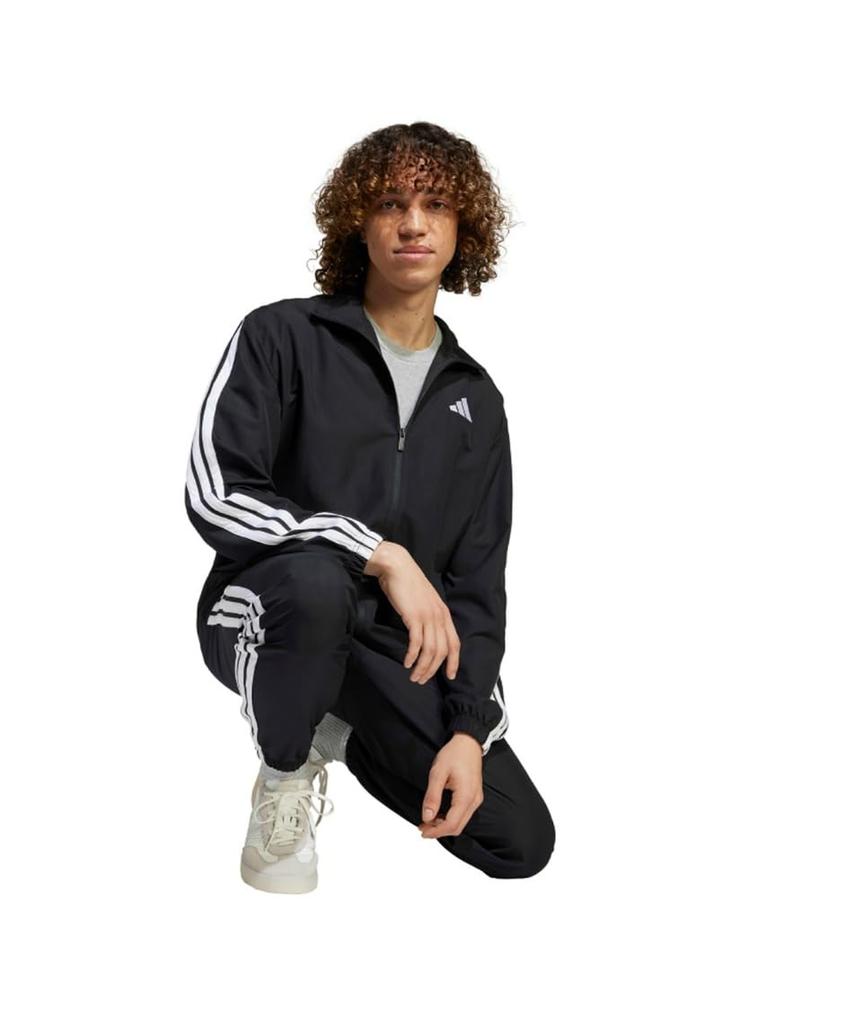 Adidas Тканый спортивный костюм Черный Размер M Мужской Комплект с 3 полосками, (KQI91) (JI8849),