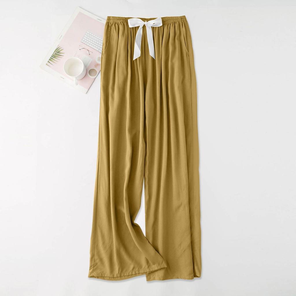 Women's Casual Fashion Sleep Pants Loungewear Pants Wearable As Outerwear High-Waisted Pants