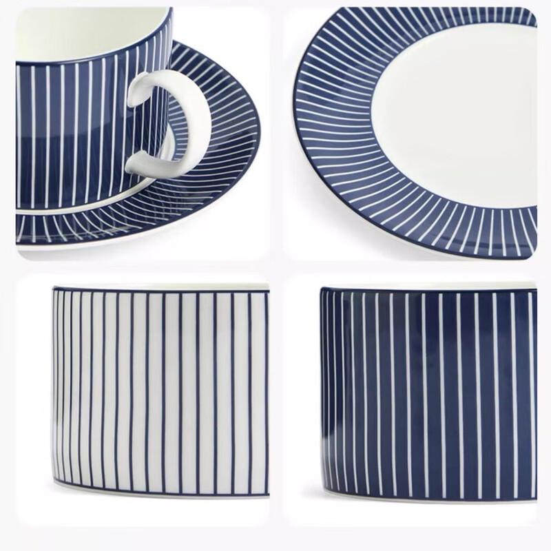 Wedgwood Синяя геометрическая пара кружек 293M