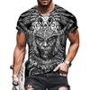 Indian Style Men's Short Sleeve Summer Complex Cluttered Pattern 3d Printed Cyberpunk Future Mech Men's Shirt Top Tees