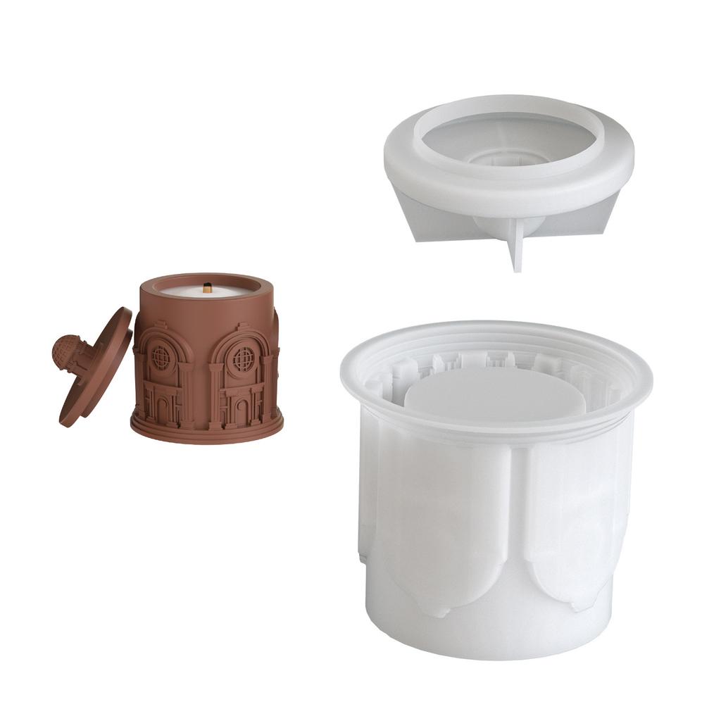 House Mould Silicone Tray for Epoxy Resin Castes House Jewelry Plate Candle Holder Art Craft Supplies Home Decoration