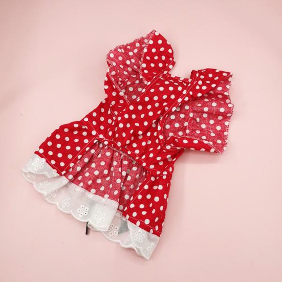 Свадьба, праздник, Рождество, новое платье, кружево, год собаки, с принтом в горошек, с рюшами на подоле, с бантом, юбка принцессы для домашних животных, тонкая весна-лето