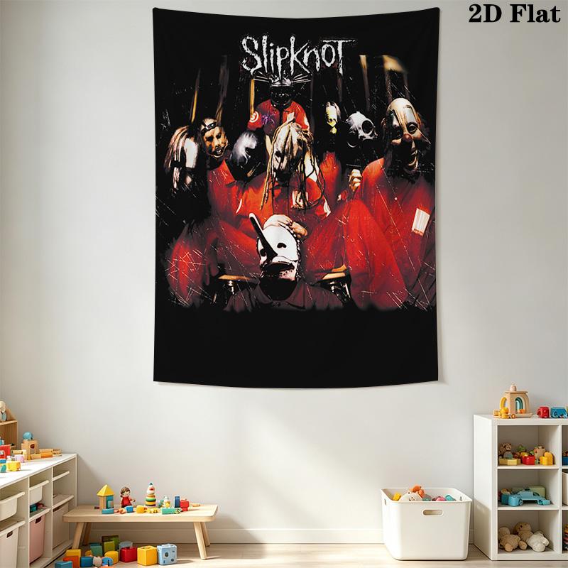 Dark Metal Tapestry Slipknot'S Mystic Design Tapestry Background Cloth Wallmounted Wall Covering Decoration Home Decor Wall Decoration