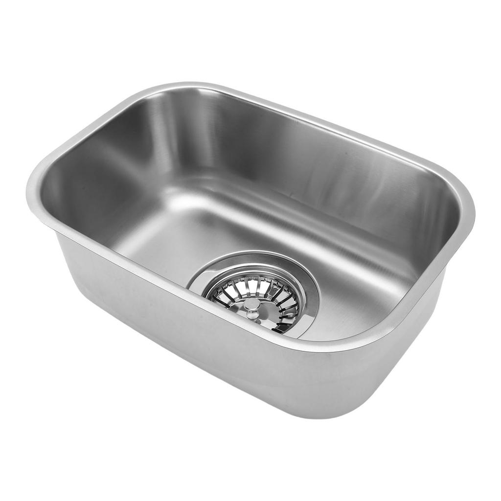 RV Sink Stainless Steel Mini Single Bowl RV Sink Wash Basin for Cars Boats RVs Yachts 12.6x8.66x4.72 in