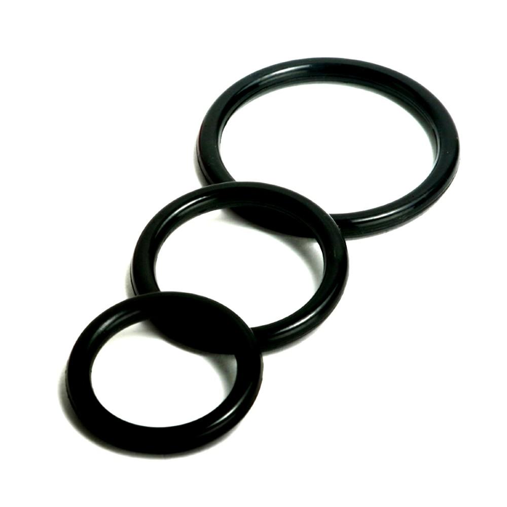Stretchy Black Set Ejaculation Delay  Rings