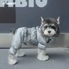 Pet Autumn and Winter Three-dimensional Embroidered Cotton Clothes Schnauzer Thicker Than the Bear Four-legged Cold-proof Outdoor Wind Pet Clothes