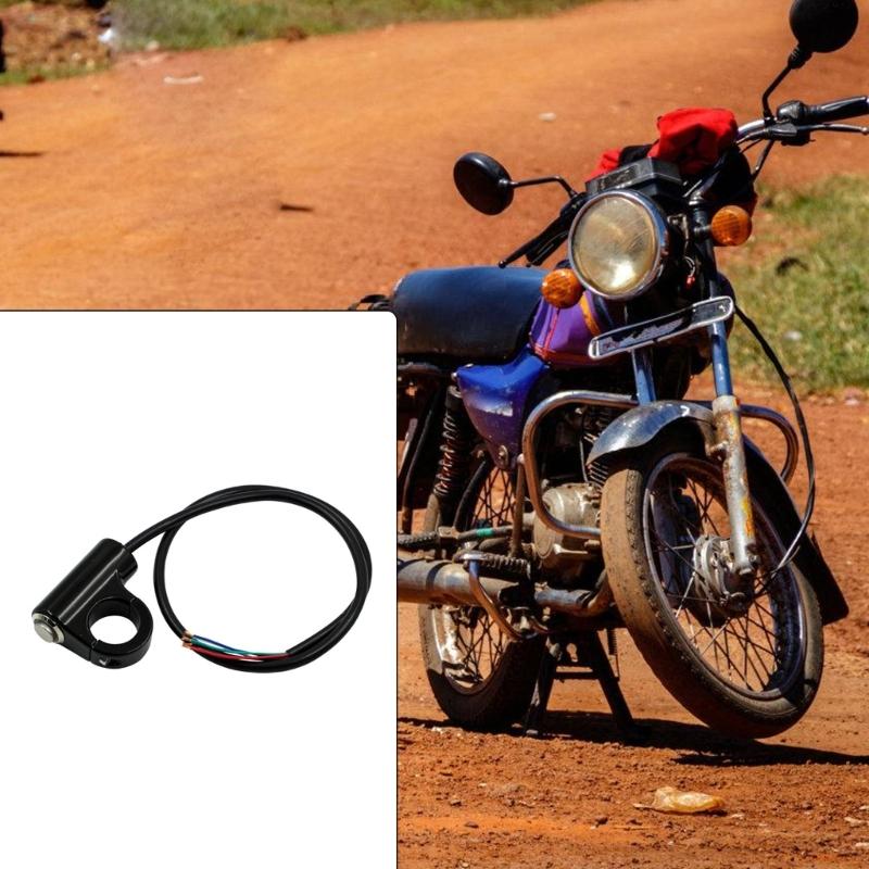 Motorcycle Handlebar Switch 7/8" 22mm Motorbike Handlebar Control Push Button Switch Power Start Switch Waterproof