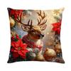 High-end Christmas Throw Pillowcase Core-free Polyester Bedside Cushion Printed Sofa Cushion