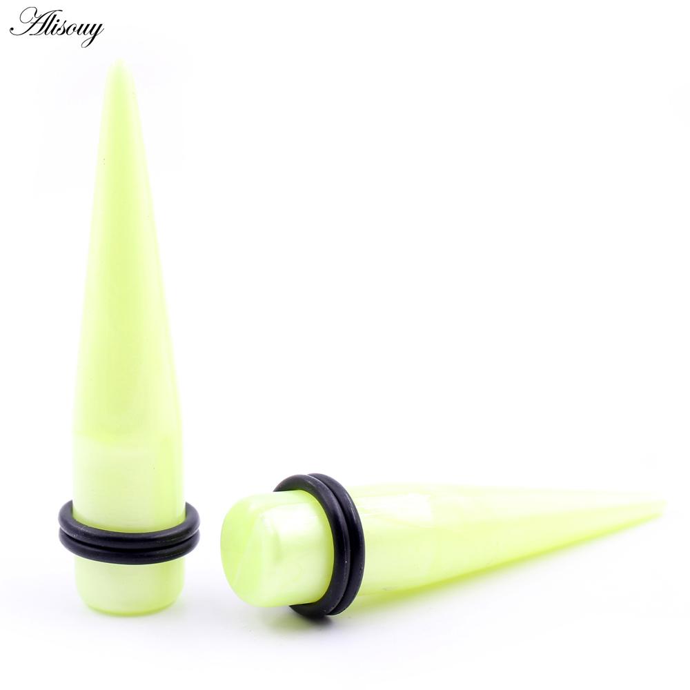 Alisouy 2 шт. жемчужный цвет акриловый конус ушной конус туннельный заглушка расширитель плоти растяжитель серьги калибры пирсинг украшения для тела