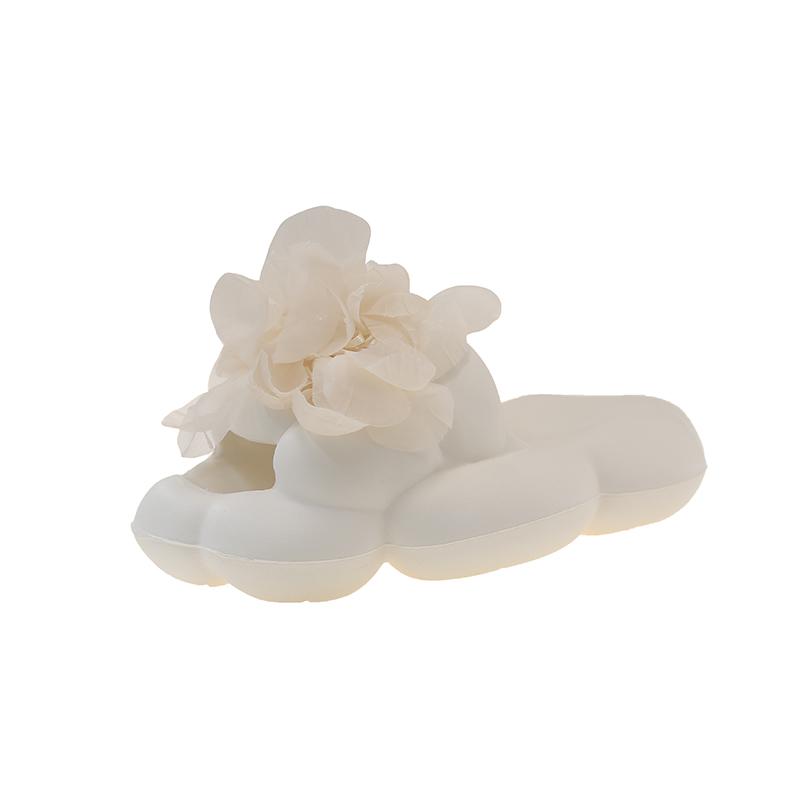 Женские балетки с жемчугом, модные, с круглым носком, открытым носком, мягкой подошвой, противоскользящие и износостойкие, на среднем каблуке, шлепанцы