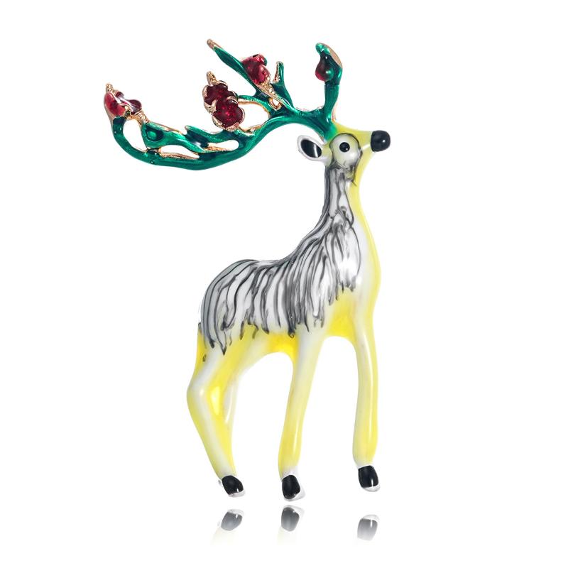 Новые эмалевые рождественские броши Рождественская елка Снеговик Шапки Санты Олень Снежинка Металлические значки Рождественские декоративные украшения