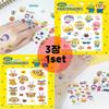 Наклейка с рисунком на лице Pororo, индивидуальный подарок для младенца, prr world travel, 3 шт., world travel