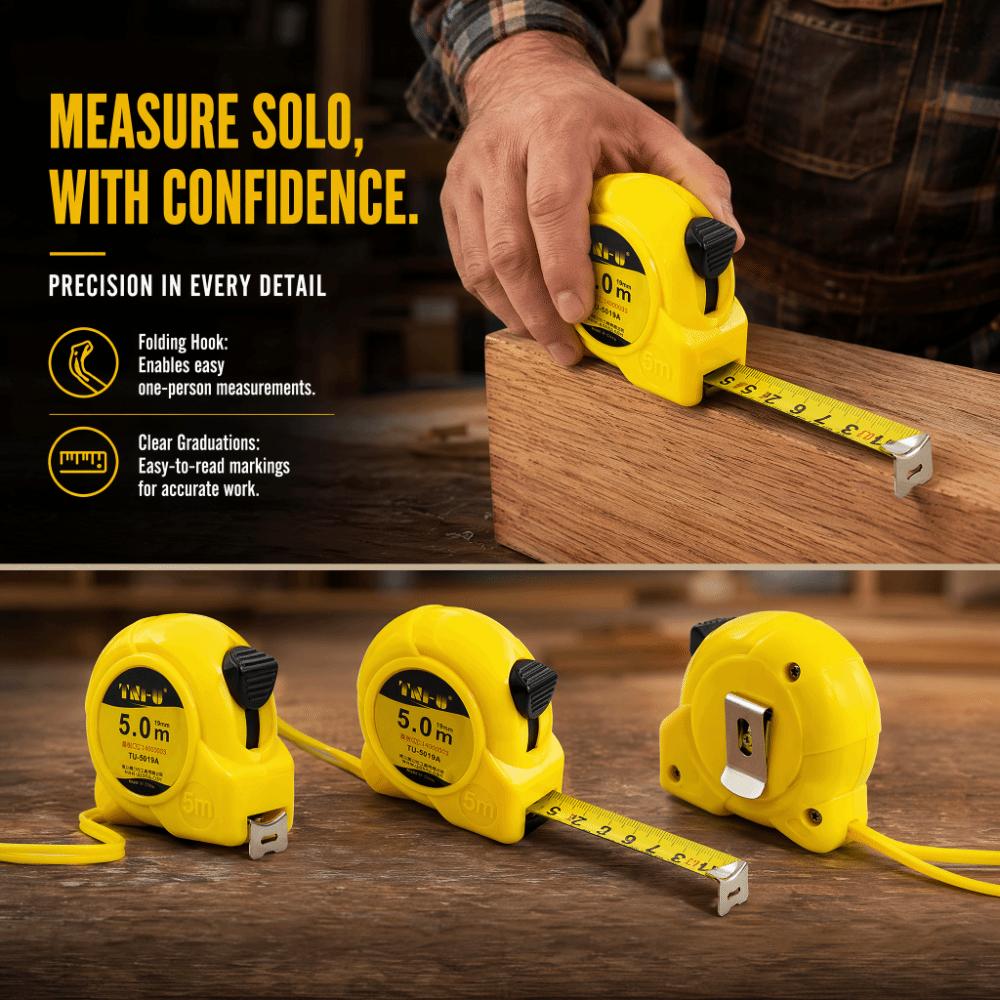 Carbon steel Measuring Tape Rulers 5 Meter Length 5m Measuring Tape For Construction Use
