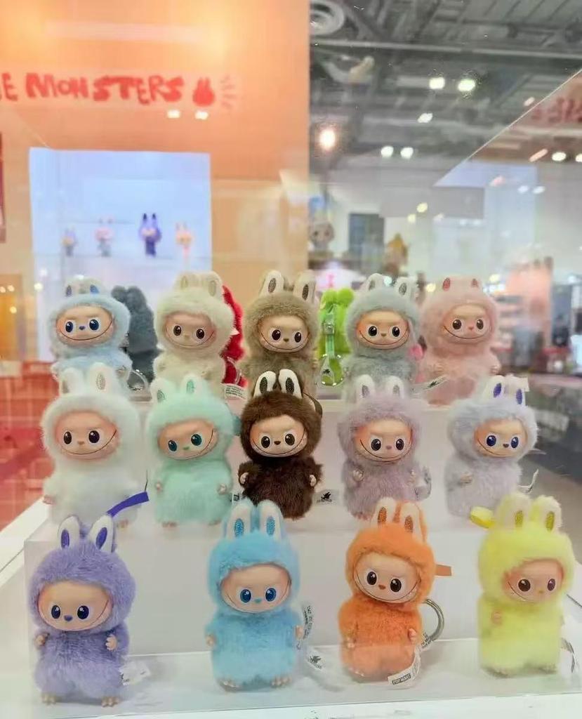 Трендовый мини-брелок в виде плюшевой куклы Labubu 4.0, игрушка-сюрприз в слепой коробке