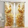 2pc, Curtains Peacock (3) Versatile Polyester,Without Electricity Festive Wall Decor Perfect for Various Room Decor Aesthetic
