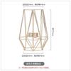 Polygonal Geometry Iron Candlestick Handicraft Simple Aromatherapy Candle Base Metal Ornaments Candlestick Container Hogar