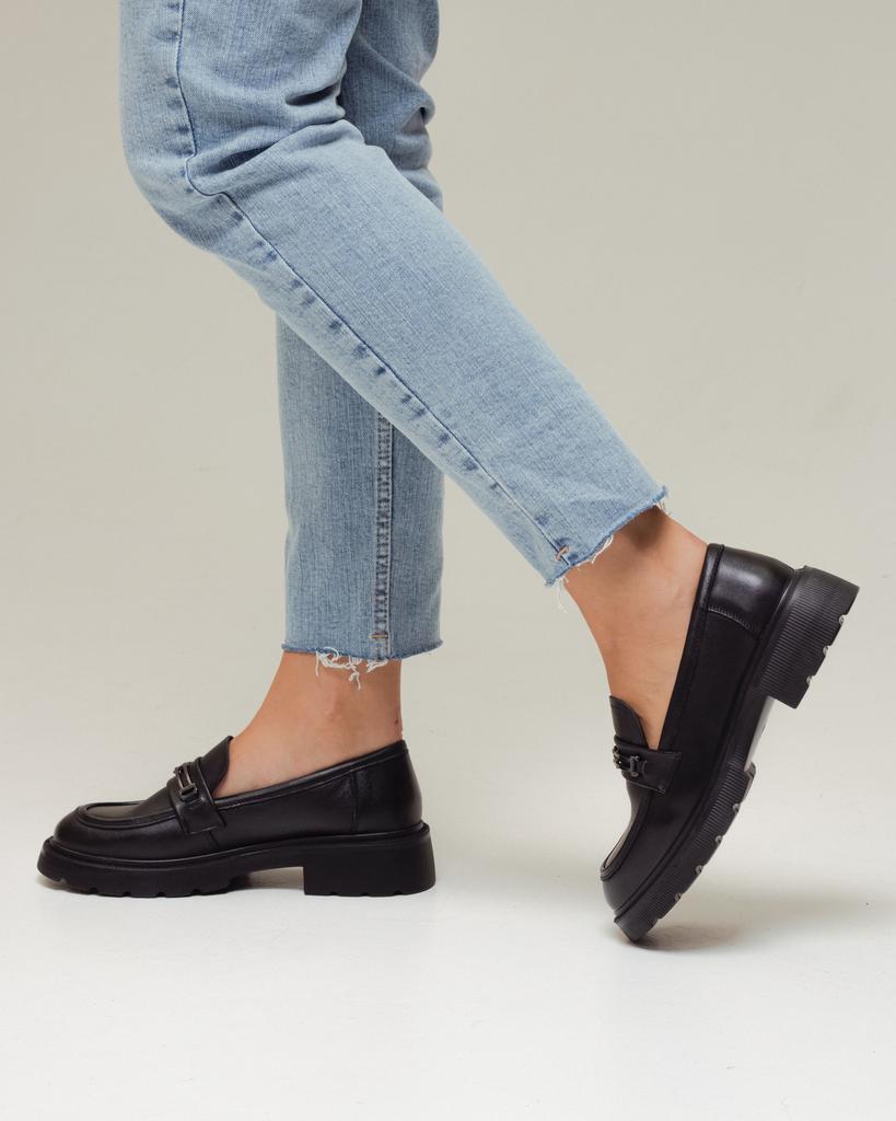 Women's Loafers Allsy 188999 36 Black Leather