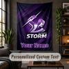 Personalized Wall Tapestry,Melbourne Storm Custom Text, Soft Fabric Wall Art For Indoor Decoration