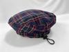 Women's Check String Beret Plain Hat Basic