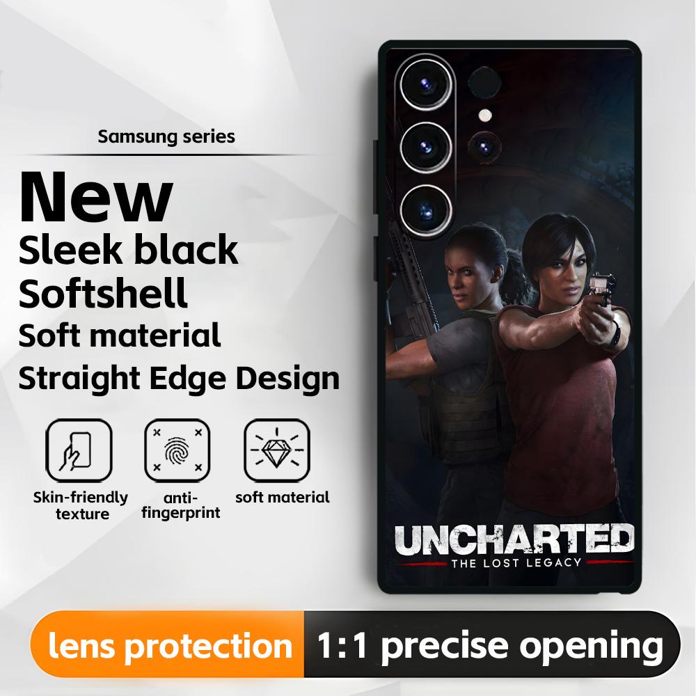 Горячая игра Uncharted 4 Конец вора Чехол для телефона для Samsung Galaxy S26 S25 S24 S23 S22 S21 Plus Ultra Note20 Мягкий Черный