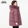 Xuezongfei Women's Warm Hooded Down Jacket with Faux Fur Collar