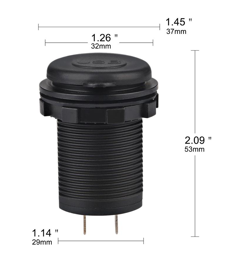 4.2A Dual USB Car Motorcycle Cigarette Lighter Dual USB Charger 12V-24V Car Moto Cigarette Lighter Sockets Power Plug Outlet LED