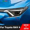 Хромированная накладка-ресничка на переднюю фару для Toyota RAV4 RAV 4 2016 2017 2018 Аксессуары