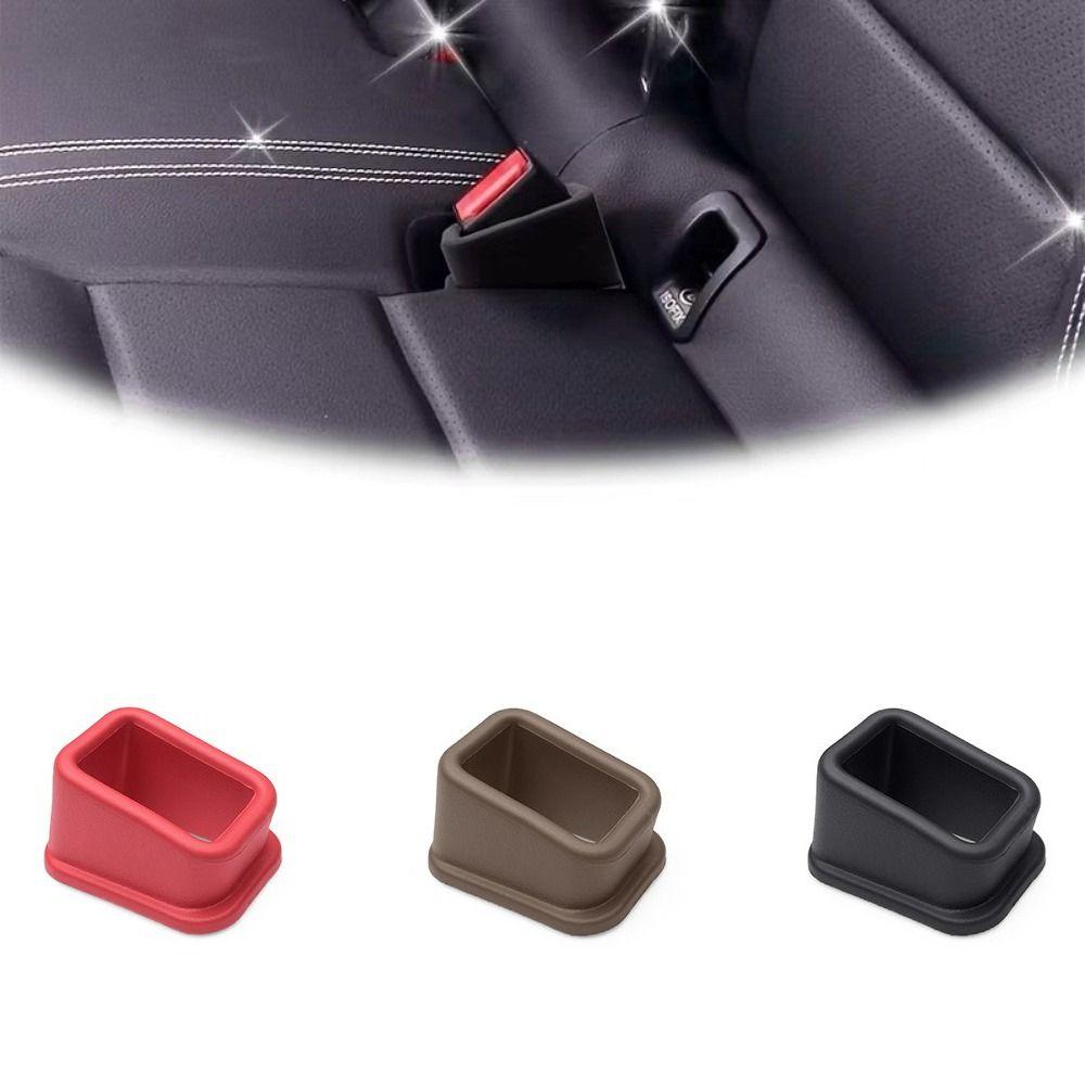 2PCS Anti-Scratch Seatbelt Buckle Fastener Seat Belt Protection Cover Auto Interior Decor