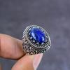 Lapis Lazuli Handmade 925 Sterling Silver Jewelry Ring Size 11 Gift For Her j0R13