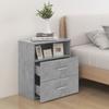 Bedside Table - vidaXL - Concrete Grey - 50x32x60 Cm - 2 Drawers - Contemporary Design