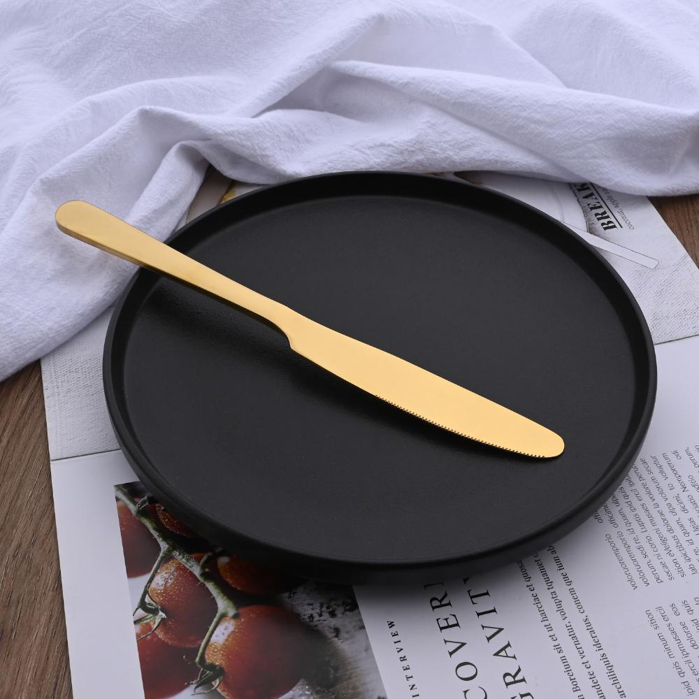 24 шт. золотой набор столового серебра с держателем, роскошная посуда из нержавеющей стали, обеденный нож, вилка, ложка, столовые приборы, набор столовых приборов со стойкой для хранения