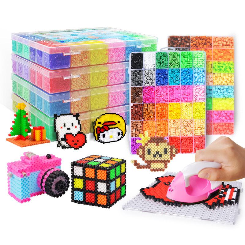 Бусины 5 мм 24/48/36 коробок Упаковка Hama Beads Образовательные игрушки Железные бусины Рукоделие Perler Плавкие бусины DIY Игрушка
