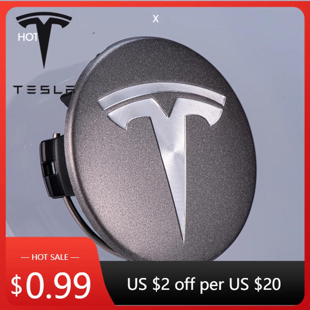 Car Sticker Tesla 56mm 4pcs Applicable to Tesla original wheel hub cover Model3 Model Y Model S X wheel hub tire center cover lo
