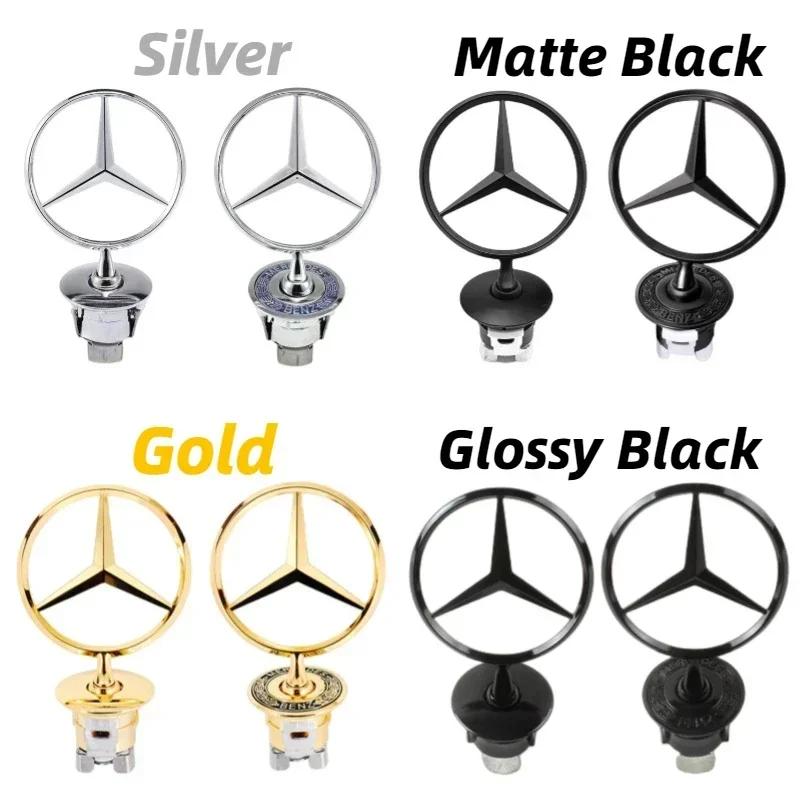 BAK1 3D Front Bonnet Hood Emblem Metal Badge for Mercedes Benz W204 W205 W202 W203 W208 W210 W220 GLA CLA GLC GLK GLE Car Accessories