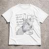 Unisexs Casual Math Cats Graphic TShirt Summer Short Sleeve Round Neck Top Cat Meme Design Fun Print Tee Y2k TShirt