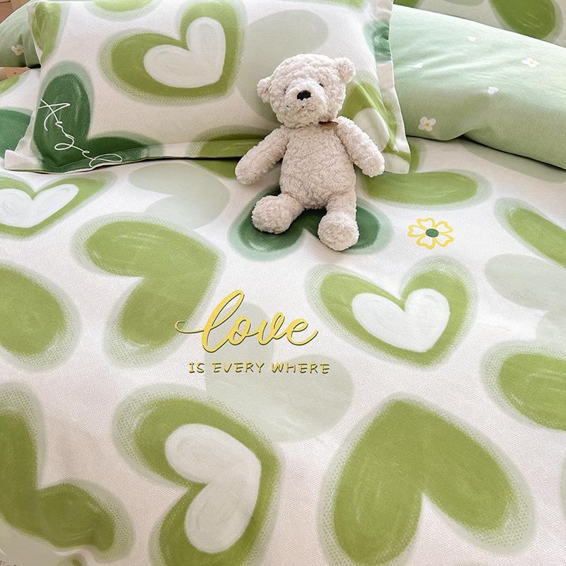 Свежий и пасторальный стиль растений и цветов, общежитие, дом, набор из трех предметов, набор из четырех предметов, шелковисто-мягкое и нежное постельное белье