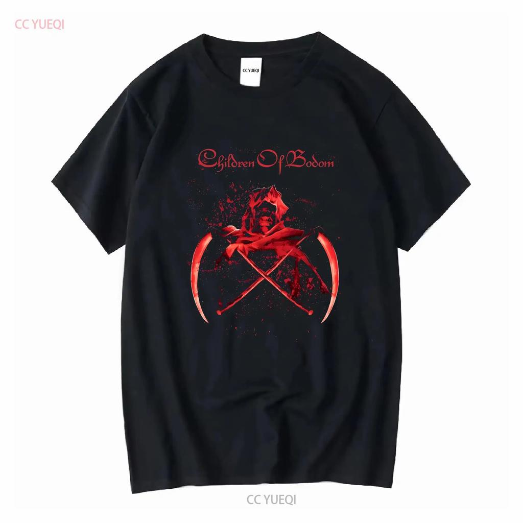 Черная футболка Children Of Bodom, 2-сторонняя, размер S, Anvil, винтажная, стильная, повседневная, удобный топ с принтом для повседневной носки