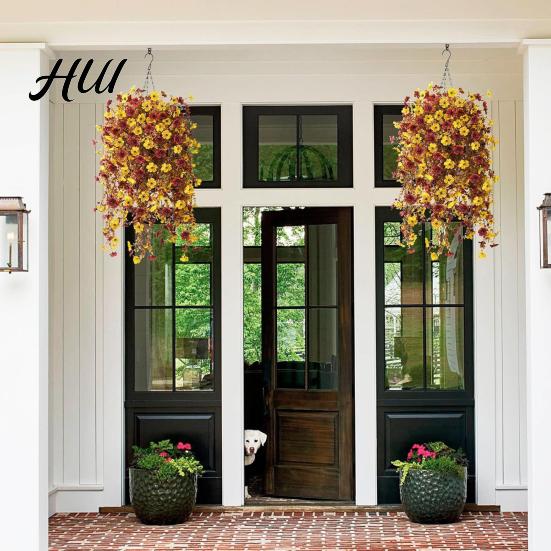 Decorative Fake Plant for Home Artificial Hanging Fall Flower, Realistic Plastic Cascading Vines Textures Green Leaf Garland Plant, Maintenance-free