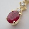 [New] K18 Ruby/Diamond OV Pendant Top [f1-3]